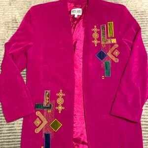 Women's Pink Embroidered Jacket